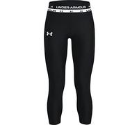 Under Armour Girls HeatGear Armour Crop Legging Size: Youth Small 130-140CM, Colour: Black