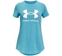 Under Armour Girls Live Sportstyle Graphic Short Sleeve Blue/White 9-10 Years