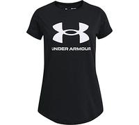 Under Armour Girls Live Sportstyle Short Sleeve T-Shirt Black/White 7-8 Years