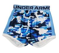 Under Armour Girls' Play Up Solid Workout Gym Shorts, Carolina Blue / White - 475, M