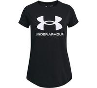 Under Armour Girls Sportswear Logo T-Shirt - Black - 9-10 Years - Black - 60% Cotton/40% Polyester