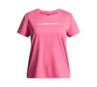 Under Armour Girls Tech Wordmark Graphic T-Shirt Size: Youth Medium 140-150CM, Colour: Pink