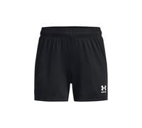 UNDER ARMOUR Girls Challenger Knit Shorts - Black/White, Black/White, Size M=9-10 Years Black/White