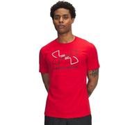 Under Armour Global Line Foundation Updated Short Sleeve, Super-Soft and Comfortable Men's T-Shirt, Fast-Drying Gym Tee for Training and Casual Wear,Red/White/Black,4XL