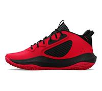 Under Armour Grade School Lockdown 6 Basketball Shoe, (600) Red/Black/White, 5.5 US Unisex Big Kid