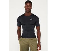 Under Armour UA HG Armour Comp SS - Short Sleeve - Tops - Black/White - Size: XL