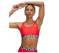 Under Armour HeatGear Branded Medium Impact Sports Bra M Red