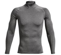 Under Armour HeatGear Compression Mock Thermal Shirt - Carbon Heather/Black
