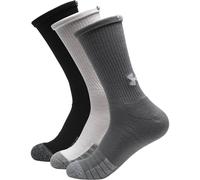 Under Armour HeatGear Crew 3-Pack Socks Colour: Grey, Size: Extra Large