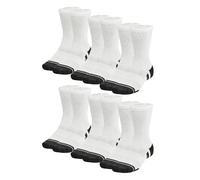 Under Armour HeatGear Crew Socks, Unisex Sports Socks, 6 Pairs, 100 white., 36.5-42