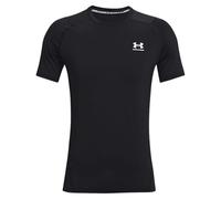 Under Armour HeatGear Fitted Short Sleeve Mens Gents Performance Shirt Crew Neck Black L