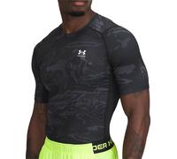 Under Armour HeatGear Mens Training Top Black Printed Short Sleeve Run T-Shirt