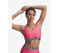 Under Armour Heatgear Branded Medium Impact Sports Bra Pink M Women