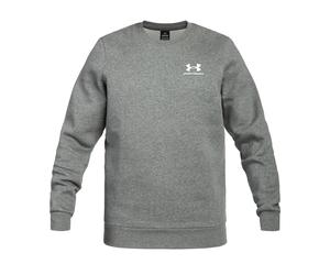 Under Armour Icon Fleece Crew Sweatshirt - Pitch Gray Medium Heather/White