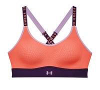 Under Armour Infinity Mid Womens Orange Blocked Sports Bra - Size X-Small