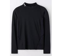 UNDER ARMOUR Junior Boys Heat Gear Mock Long Sleeve Top - Black/White, Black / / White, Size Xs Black / / White