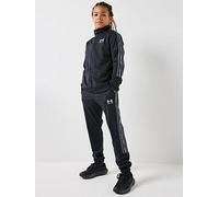 UNDER ARMOUR Junior Boys Icon Knit Tracksuit, Black / Castlerock / White, Size L Black / Castlerock / White