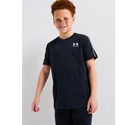 UNDER ARMOUR Junior Boys Icon Taped T-Shirt - Black, Black / / White, Size S Black / / White