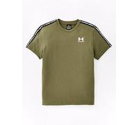 UNDER ARMOUR Junior Boys Icon Taped T-Shirt - Green, Marine Od Green / / White, Size S Marine Od Green / / White