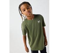 UNDER ARMOUR Junior Boys Icon Taped T-Shirt, Marine Od Green / / White, Size M Marine Od Green / / White
