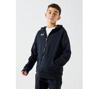 UNDER ARMOUR Junior Boys Rival Fleece Full Zip Hoodie, Black/White, Size M Black/White