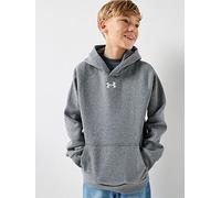 UNDER ARMOUR Junior Boys Rival Fleece Hoodie, Castlerock Light Heather, Size M Castlerock Light Heather