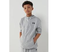 Under Armour Kids' Rival Quarter Zip Hoodie 11-12 (L) Grey