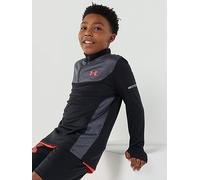 UNDER ARMOUR Junior Boys Training Tech Utility 1/4 Zip Top, Black, Size L=11-12 Years Black