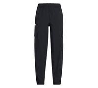 UNDER ARMOUR Junior Girls Training Rival Woven Cargo Pants - Black, Black, Size M Black