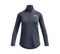 UNDER ARMOUR Junior Girls Training Tech Graphic 1/2 Zip Top - Downpour Gray/White, Downpour Gray / / White, Size S Downpour Gray / / White