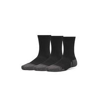 UNDER ARMOUR Junior Unisex Tech 3 Pack Crew Socks, Black, Size M Black