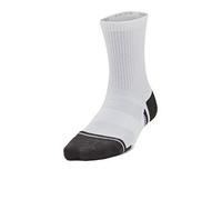 UNDER ARMOUR Junior Unisex Training Tech 3pack Crew Socks - White, White / White / Jet Gray, Size S White / White / Jet Gray