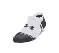 UNDER ARMOUR Junior Unisex Training Tech 3pack No Show Socks - White, White / White / Jet Gray, Size S White / White / Jet Gray