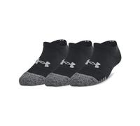 Under Armour Kids HeatGear 3-Pack No Show Socks Size: 4-7.5, Colour: Black
