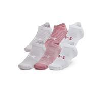Under Armour Kids No Show Socks 6 Pack Pink/Grey/White 14-17