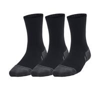 Under Armour Kids Performance Tech 3-Pack No Show Socks Colour: Black, Size: 4-7.5 (M)