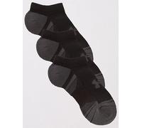 Under Armour Kids No-Show Socks Performance Tech 3-Pack – Black/Black/Jet Gray – XS