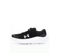 UNDER ARMOUR Kids Surge 4 AC Trainers - Black/White, Black / Anthracite / White, Size 1 Older Black / Anthracite / White