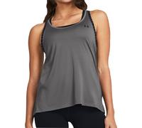 Under Armour Knockout Womens Running Vest Grey Run Breathable Training Tank Top