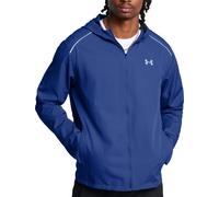Under Armour Launch Hooded Mens Running Jacket Blue Run Lightweight Breathable