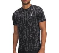 Under Armour Launch Mens Running Top Black Printed Short Sleeve Run T-Shirt