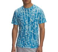 Under Armour Launch Mens Running Top Blue Printed Short Sleeve Run T-Shirt