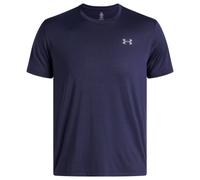 Under Armour Men's Launch Short Sleeve, Soft and Lightweight Men's T-Shirt, Essential Running Top with Reflective Detailing for Visibility,Washed Navy / / Reflective,MD