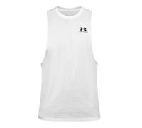 Under Armour UA Left Chest Cut Off Tank - White / / Black - LG