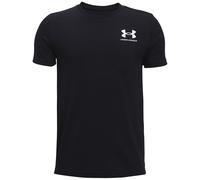 Under Armour Armour UA Left Chest Logo Short Sleeve Boys M Black Medium Heather