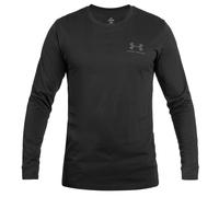 Under Armour Left Chest Long Sleeve Thermal Shirt - Black/Pitch Gray