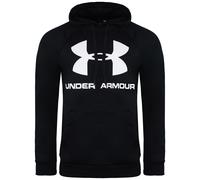 Under Armour Long Sleeve Black Pullover Mens Rival Fleece Hoodie 1345628 001 Cotton - Size Large