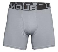 Under Armour Men Charged Cotton 6in 3 Pack, Elasticated and quick-drying sports underwear, extra-comfortable boxer briefs with 4-way stretch in a pack of 3