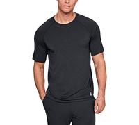 Under Armour Men Recovery Sleepwear Shortsleeve Crew Undershirt - Black//Metallic Silver (001), Medium