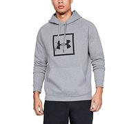 Under Armour Men Rival Fleece Box Logo Hoodie, Running Hoodie with Graphic Logo, Hooded Jumper for Men with Pocket